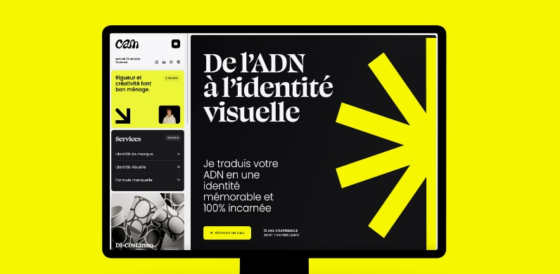 Camille Moreau - Brand designer et webdesigner sur Toulouse, Occitanie - Identité visuelle - Webdesign